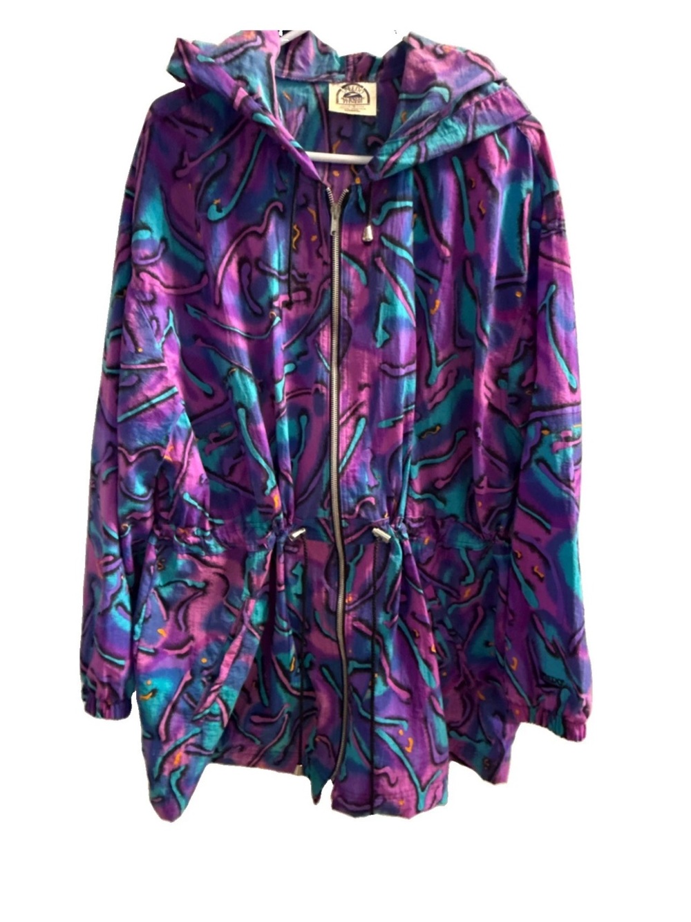 Speedo Multicolor Abstract Swimwear Top - Purple & Teal Accents